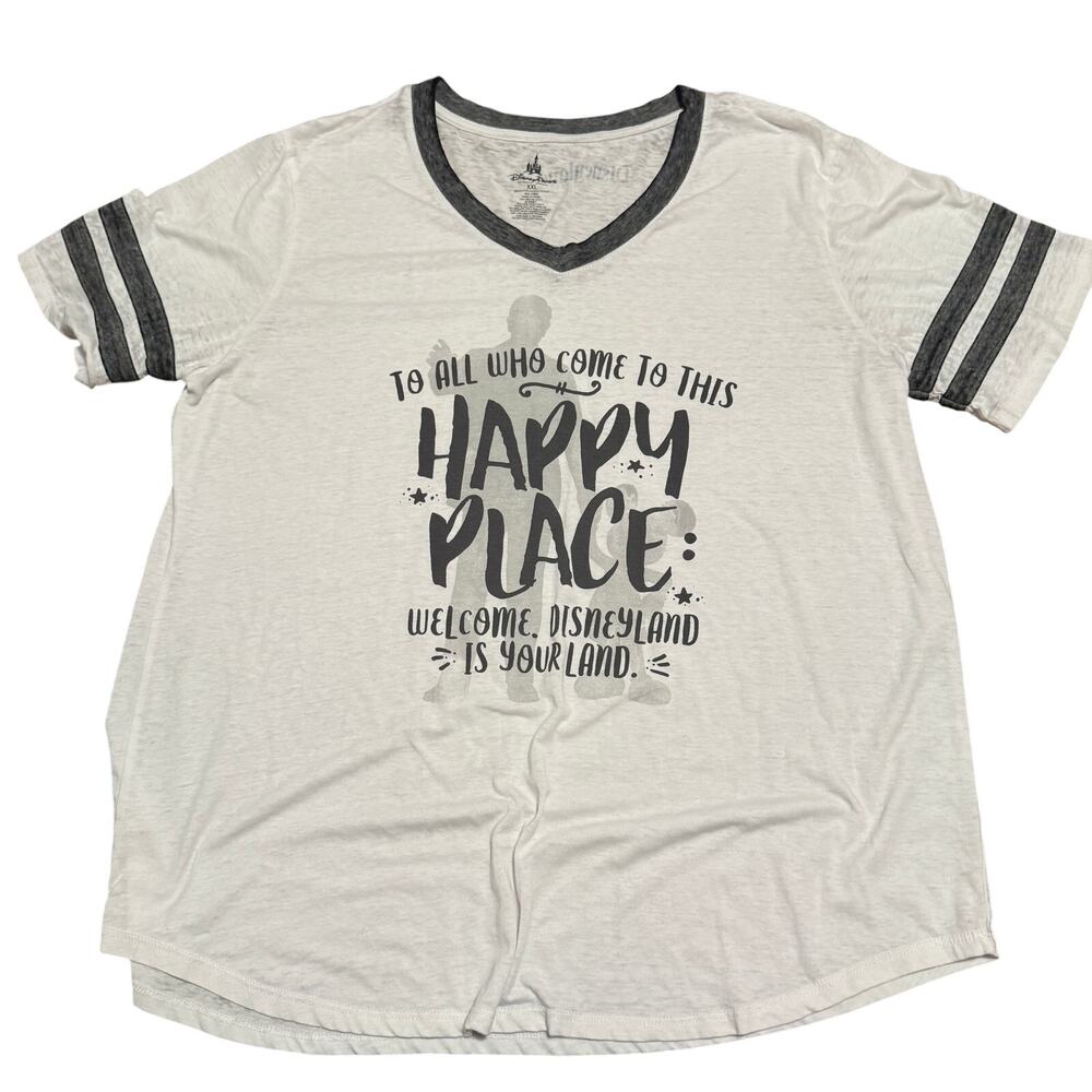 Disney Parks “Happy Place” Tee XXL Authentic Original Disneyland “Error Print”